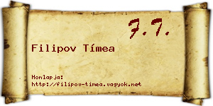 Filipov Tímea névjegykártya